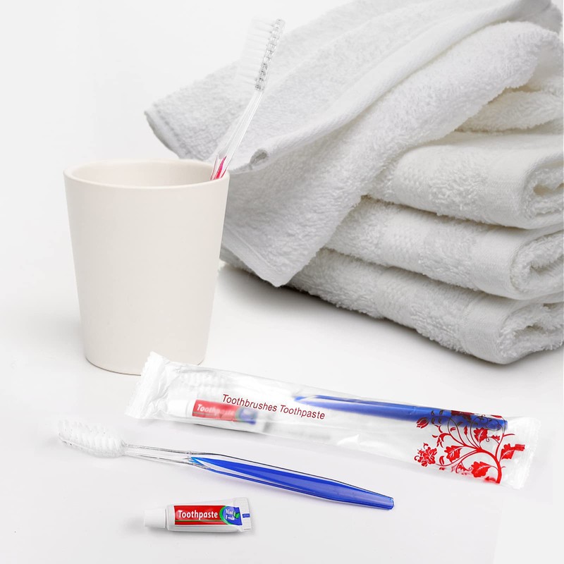 Xuezoioy Travel Toothbrushes Kit,20Pcs Travel Toothbrush Set Disposable Toothbrushes with
