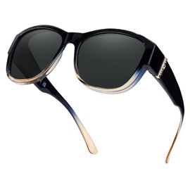 TJUTR Fit Over Glasses Sunglasses for Women, Oversized Wrap Around Shades Polarized UV Protection for Outdoors