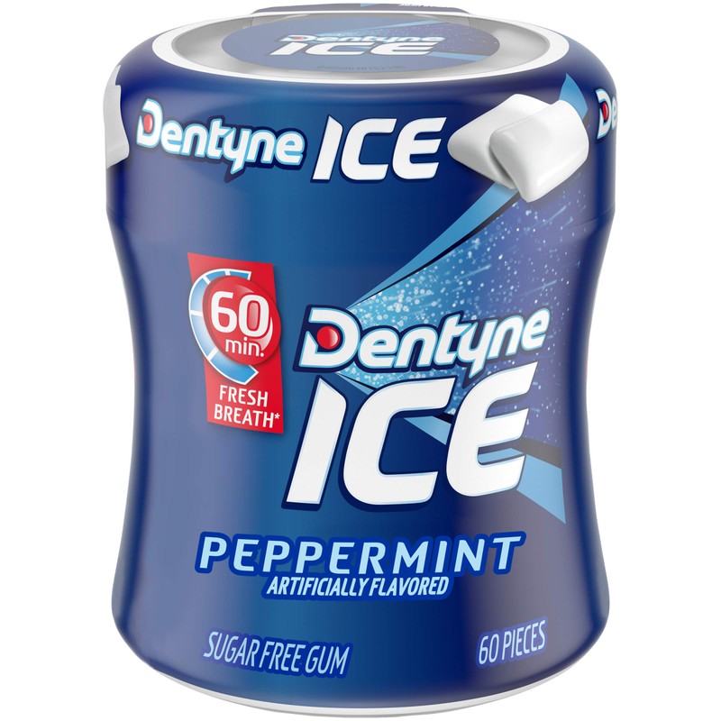 Dentyne Ice Peppermint Sugar Free Gum, 1 bottle (60 pieces)