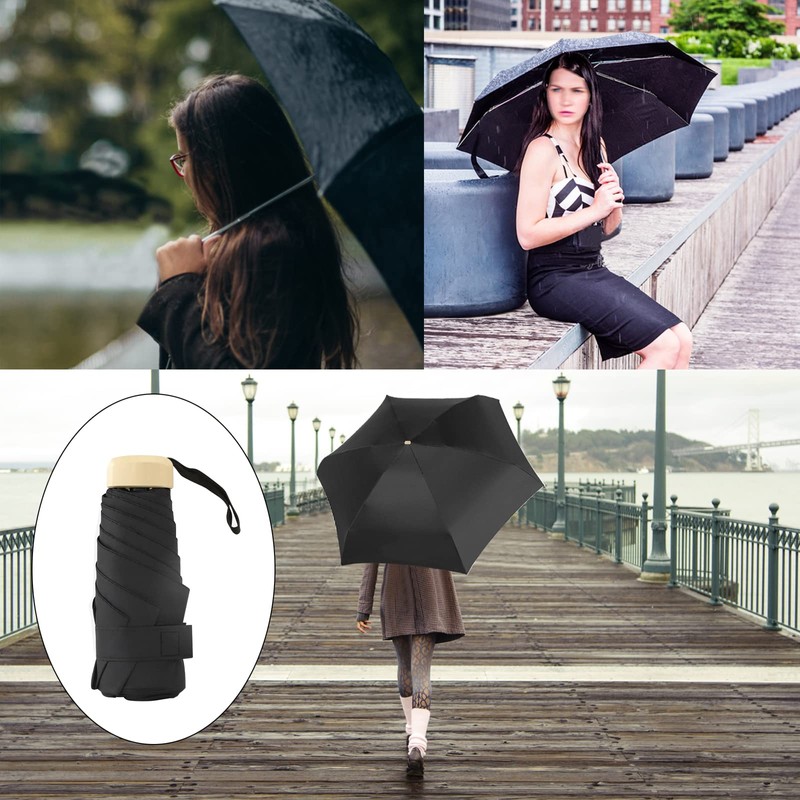 Mini Pocket Umbrella, Windproof Umbrella, Manual Umbrella, Small, Compact, Lightweight,