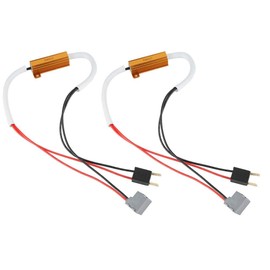 Load Resistor, 2-Piece Car LED Decoder for H7 Headlights, LED Headlight Decoder, 2 Pieces LED Headlight Fog Light Load Resistor Decoder Anti-Flicker Flash Error Canceler for H7
