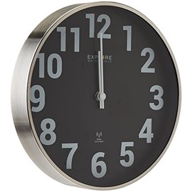 Explore Scientific Wall Clock Diameter 25 cm Metal Black Normal