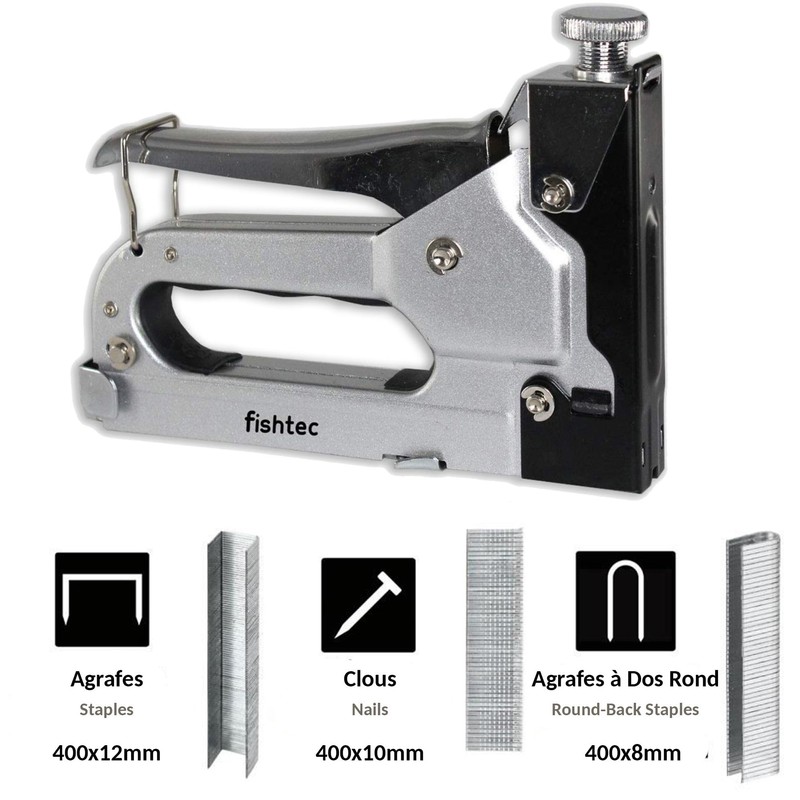 Stapler Nail Gun, Multifunctional: Walls, Cables, Nails - Manual Stapler