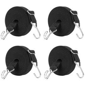 Azarxis Rubber Strap for Cargo Fixing Bicycle Luggage with Hook 3.3 ft (1 m) 2 m 3 m Strong Wide Extendable Belt for Luggage Fastening Loads Prevention for Motorcycles Motorcycles Bicycles Light Tigers Cars Set of 4