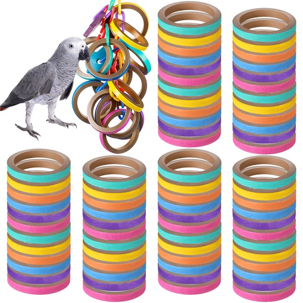 Simgoing 60 Pcs Bagels Bird Toys Bulk for Parrots Durable