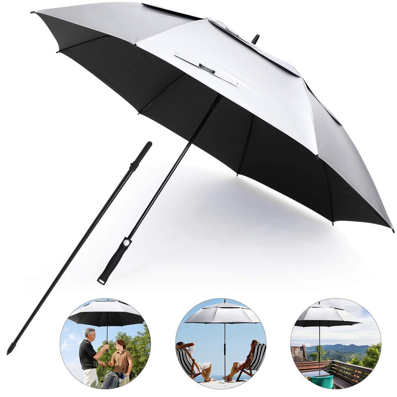 G4Free Vented UV Golf/Beach Umbrella 68" Arc, Auto Open Oversize