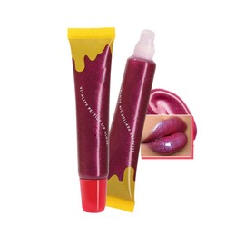 DLZZRS High-Shine Lip Gloss, Hydrating Moisturizing Lip Balm for Dry Cracked Lips, Shiny Glossy, Long Lasting Moisturizer Nourishing Lip Care Repair Gel Peptide Lip Treatment ChapStick (#06 Purple)