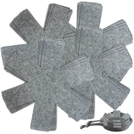Rosenstein & Söhne Pot Mats Set of 20 Felt Pan Protectors, Diameter 32 cm, Washable, Anthracite (Pot Pan Separator, Pot Protector)