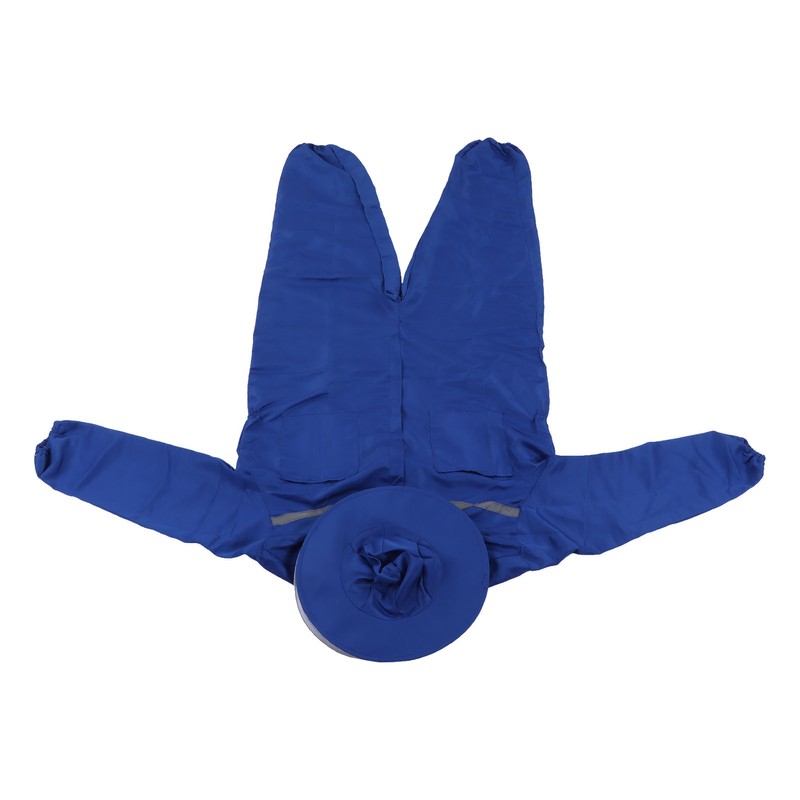 Bee Suit Rubber One Piece Designed Blue Unisex Beekeeping Clothing