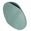 Leaves Pattern Ceramic Vase Nordic Style Dark Green Flat Leaf
