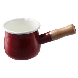 Benytro Enamel Milk Pot Japanese 10cm Mini Butter Pot,Mini Butter Warmer,Milk Pan,Mini Butter Pan,Small Household Milk Pot,White/Red/Blue/Green,7.3 * 3.3 Inch(red)