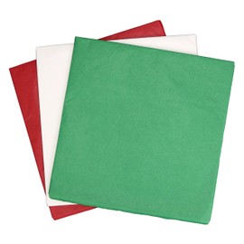 Iconikal Tissue Paper Assortment, 20 x 20-inches, 25 of Each: Red, Green, and White, 75-Sheets