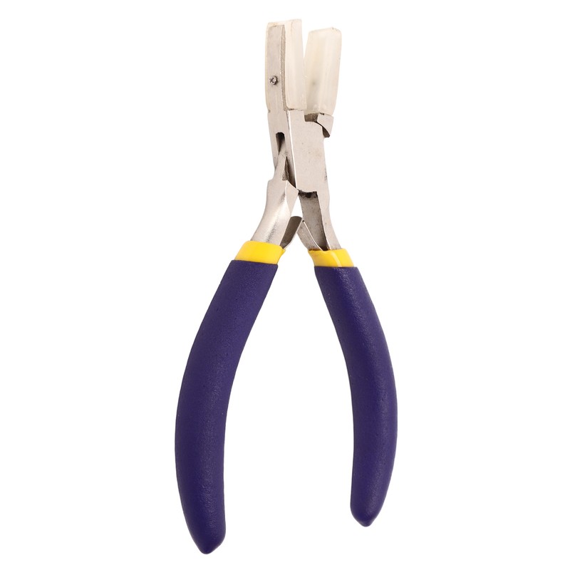 Flat Nose Pliers Blue Handle Double Spring Structure Carbon Steel