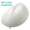Zeqeey 2.4mm 0.095inch 50m 164ft White Round Nylon Grass Strimmer
