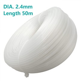 Zeqeey 2.4mm 0.095inch 50m 164ft White Round Nylon Grass Strimmer Trimmer Line Soft Strimmer String Rope Cord Wire, 1 Pcs, O24