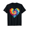 Colorful Tie Dye Heart Paint Brush Gift T-Shirt