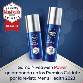 NIVEA MEN NIVEA MEN POWER Anti-Aging Serum 2-in-1 Anti-Falten und Anti-Falten (1 x 30 ml), Feuchtigkeitsspendendes Gesichtsserum mit Luminous 630 fr Herren, Anti-Flecken-Serum mit Hyalurons?ure