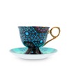T2 Tea-Moroccan Tealeidoscope Black Cup & Saucer Tall 220ml