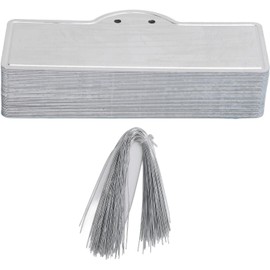 Etiquetas de Aluminio para Plantas, 100 Piezas Marcadores de Jardín Impermeables de Metal, Etiquetas de Doble Cara con Cable para Identificar Árboles, Flores, Macetas, Vivero