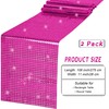 durony 2 Pack Disco Party Table Runner Mirror Hot Pink