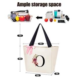 Vavabox Women's A-Z Zip Shoulder Bag, Gifts for Women, Brides and Bridesmaids, Work, Travel, Shopping, School, beige, O