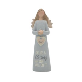 Feather & Grace Hand Painted Resin Decorative Figurine - God Has A Blessing With Your Name