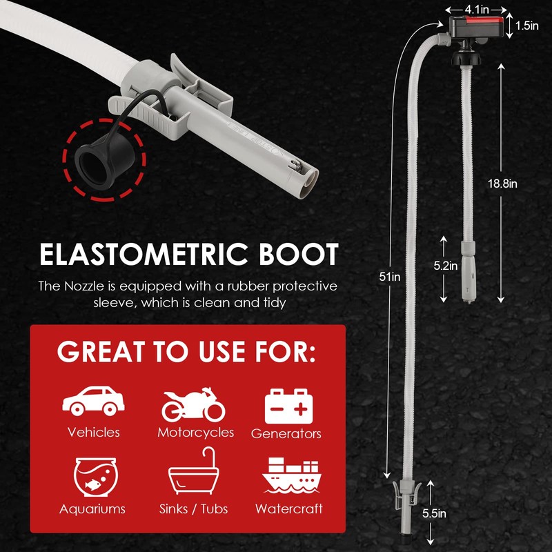 FPOWER Automatic Fuel Transfer Pump - AA Battery Powered, Gas