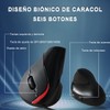 MOYAC Mouse Ergonómico Alarmbrico con 6 Botones, Ratón Vertical con
