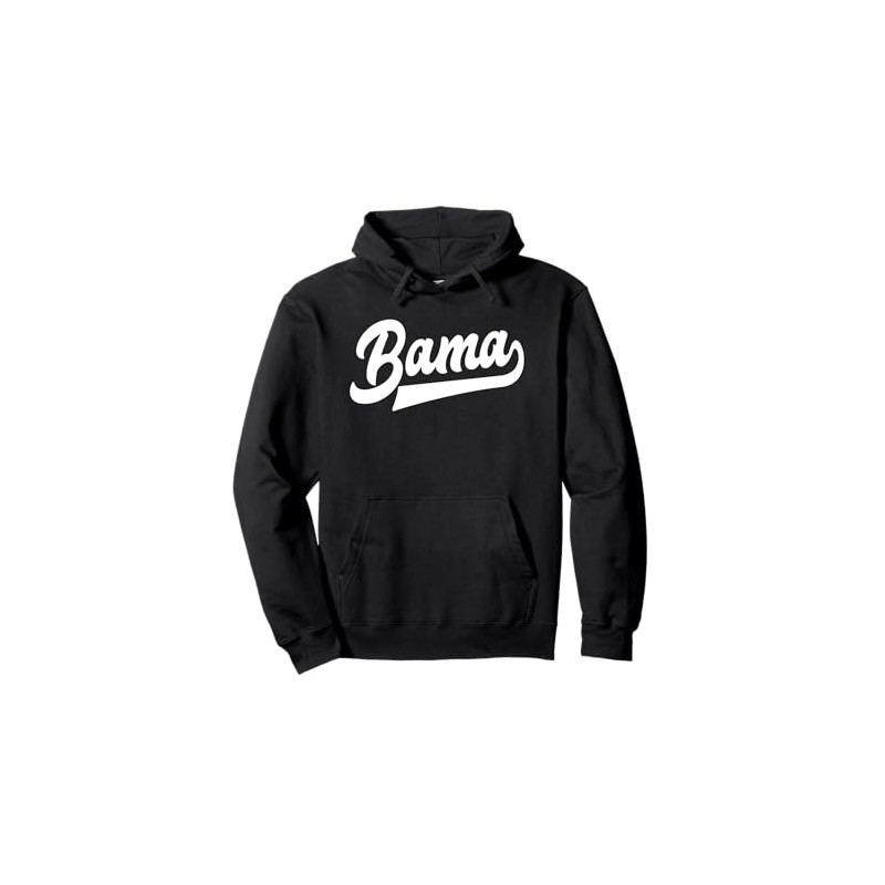 Bama Alabama White Script Design Southern Pullover Hoodie