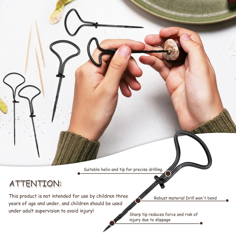 Chestnut Drill Set, Chestnut Drill for Children, Chestnut Craft with