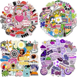 BBAOO Sticker Set, 200 Pieces Aesthetic Stickers, Sticker Set, Suitable for Mobile Phones, Laptops, Water Bottles, Fridges, Cups, Suitcases, Skateboards, Books etc