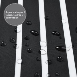 ALINK Shower Curtain, Boho Minimalist Mid Century Modern Arch Geometric Machine Washable Waterproof Fabric for Bathroom Bathtub Decor with Hooks 72x72 (Black)