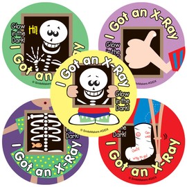 SmileMakers Glow in The Dark Cute X-Ray Stickers - Prizes and Giveaways - 75 per Pack