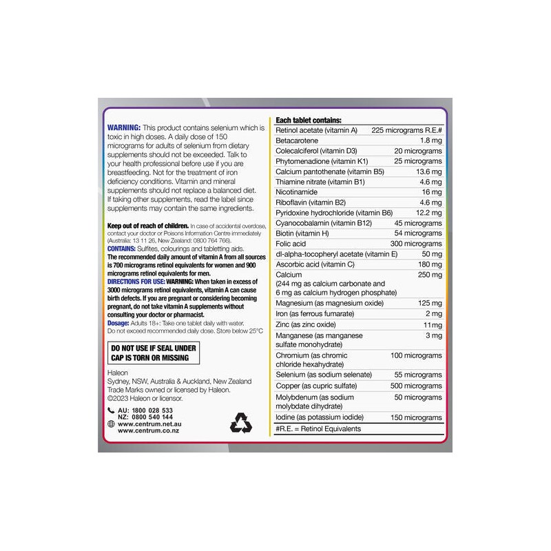 Centrum For Men 50+ 60 Tablets