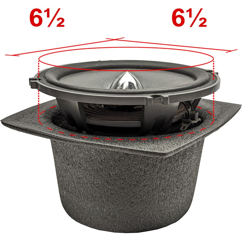 Design Engineering DEI 050331 Boom Mat Speaker Baffles, 6.5" Round