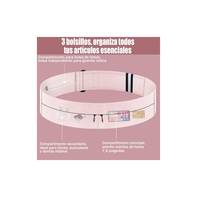 Cinturón de Running Lumewave para Mujeres y Hombres con Portabotellas