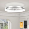 VOLISUN Low Profile Ceiling Fans with Lights and Remote, 19.7in