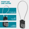 Lawnize Wire Rope Cable Lock with Combinations,Resettable Code,Zinc Alloy,Helmet Lock