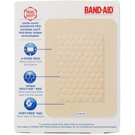 Band-Aid Brand Tru-Stay Adhesive Pads, Large Sterile Bandages for Wound Care and Protection, Large Size, 10 ct ( Pack of 24)