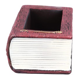 MOTOULAX Book Shaped Flower Pot Plant Pot Vintage Decorative Flower Pot for Balcony Office Windowsill