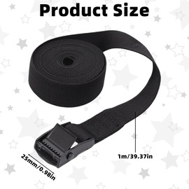 4 PCS Tie Down Straps, Heavy Duty Lashing Straps with Adjustable Buckles, Secure Reliable Roof Rack Strap for Motorcycle, Cargo, Trucks, Trailer, Luggage, Quick Release 2.5CM*1M