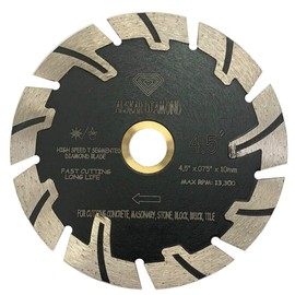 ALSKAR DIAMOND ADLTTS 4-1/2 inch Supreme Quality Dry or Wet Cutting Saw T Segmented Diamond Blades for Granite Stone Concrete (4.5")