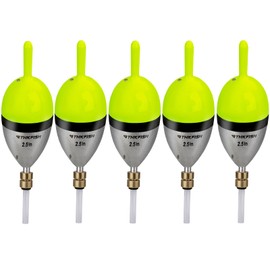THKFISH Balsa Wood Fishing Floats Set, 5 Pieces Slip Floats, Float Fishing, Waggler Floats, Pike Floats on Crappie, Panfish, Walleye, Salmon, Fishing Accessories Floats and Trout Floats, 4/5/6 cm