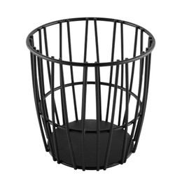 G.E.T. 4-32038 Black Round Metal Wire Breadstick Holder Iron Powder Coated Specialty Servingware Collection, 1 Count (Pack of 1)