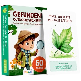 Found! Outdoor Search Game for Children from 4 Years - [50 Cards] - Outdoor Games for Outdoors, Treasure Hunt, Garden, Walks & Forest - Outdoor Toy Gift for Boys and Girls (Outdoor)