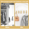 VEGCOO 2 Pack Hooks for Hanging, Zinc Alloy Foldable Wall