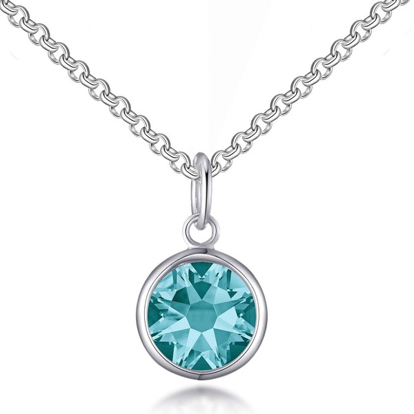 Philip Jones Blue Crystal Necklace Created with Zircondia® Crystals