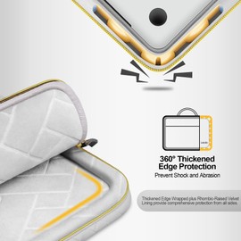 Lacdo 360° Protective Laptop Sleeve Case for 15 inch New MacBook Air M3 A3114/M2 A2941 2024-2023, 15 inch MacBook Pro A1990 A1707, Dell XPS 15 Plus 2022-2020 with Accessory Pocket, Space Gray