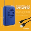 O2COOL Personal Travel Rechargeable Battery Powered Neck Cooling Fan, Single