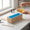 3PCS 42 oz Blue Silicone Soap Molds with 2 Cutters,